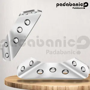 Bracket Konektor Sudut | Penyambung Sudut Perabotan Baja Tahan Karat 4 Sekrup | Konektor Sudut Kayu Meja & Rak | Sudut Stand Sudu Segitiga | Bracket Sudut Kode Siku | Bracket Sudut Siku Segitiga