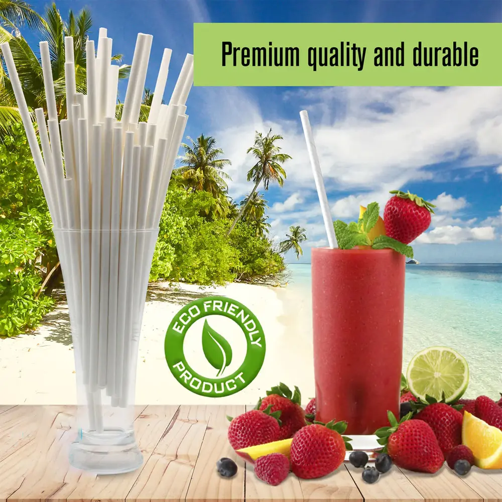 COD ETRSUNTECH Sedotan Kertas Steril Bungkus Eco Paper Straw 100 PCS - QW95 Terbaru