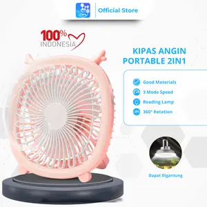 Nano Care Kipas Angin Portable 2IN1 Meja Lipat Dengan Lampu Belajar Kipas Duduk Multifungsi Gantung