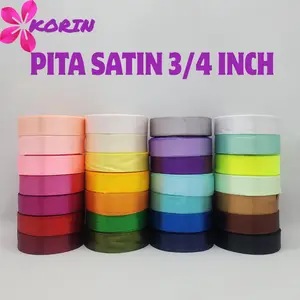 PITA SATIN 3/4 INCH (2 CM) / PITA SATIN WARNA / 20 YARDS PER-ROLL