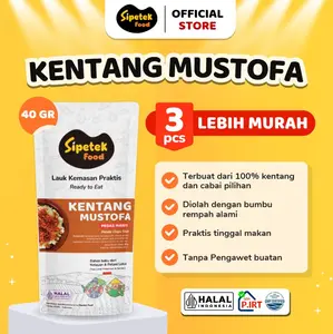 Kentang Kering Mustofa 40gr Pedas Manis, Gurih, Original Kriuk | Sipetek
