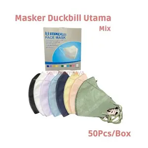 Masker Duckbill Utama Face Mask 3Ply isi 50 Pcs