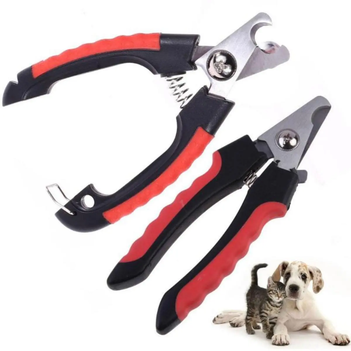 Pet Cat Dog Nail Clipper Cutter Stainless Steel Grooming Scissors Clippers for Animals Cats Dogs with Lock S M Size