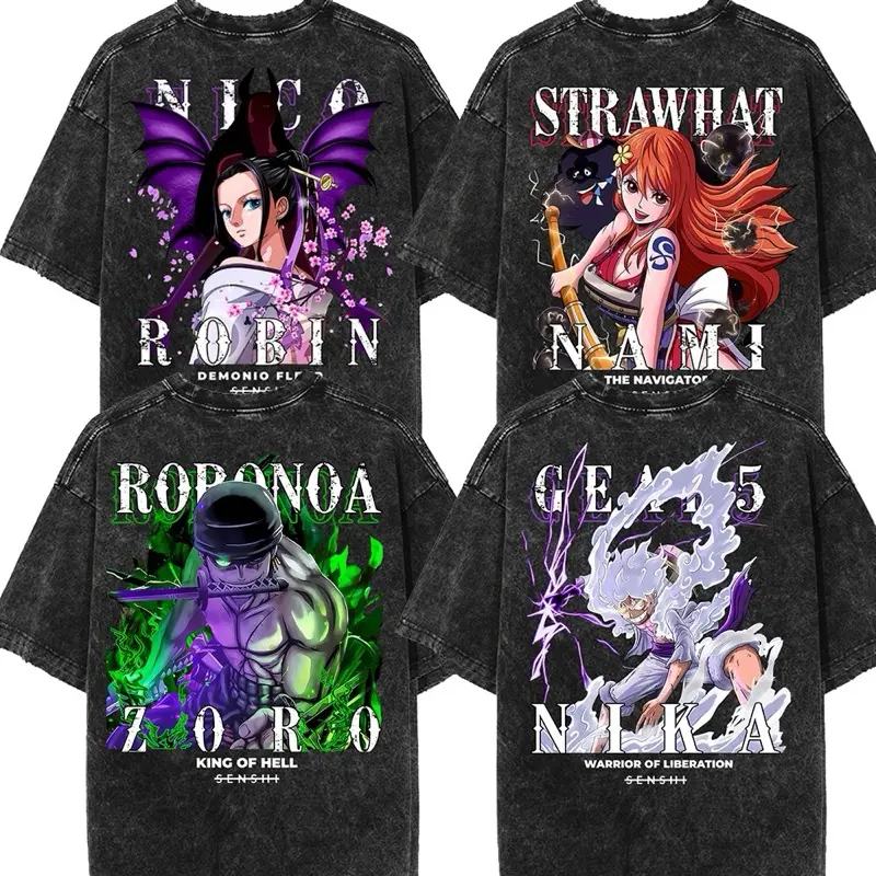 ANIME ONE PIECE OVERSIZED HEAVYWEIGHT VINTAGE TEES