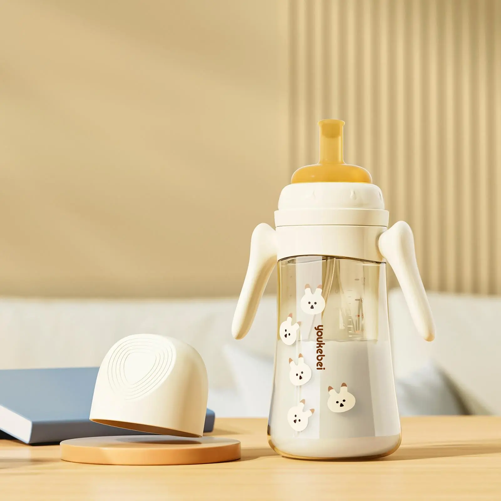 Bình Uống Nước Ống Hút Đa Năng, Một Chai, Thích Hợp Cho Em Bé Và Trẻ Em, Cốc Ống Hút Uống Sữa, Thích Hợp Cho 1-2-3 Tuổi, Chống Vỡ, Hơn 6 Tháng
