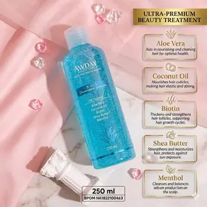Awday Shampoo 3in1 Perawatan Rambut Non SLS Pemanjang & Pelurus untuk Pria Wanita 100ml Conditioner Membersihkan Rambut dengan Aloe Vera & Coconut Oil - Haircare