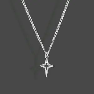 KALUNG RANTAI KECIL LIONTIN BINTANG PANJANG KALUNG SKENA KEREN ANTI KARAT Stainless  Titanium Hadiah Pria Wanita Elegan kalung  aesthetic