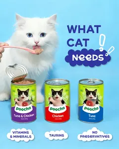 POOCHA KALENG 400GR 400 GR GRAM MAKANAN KUCING BASAH