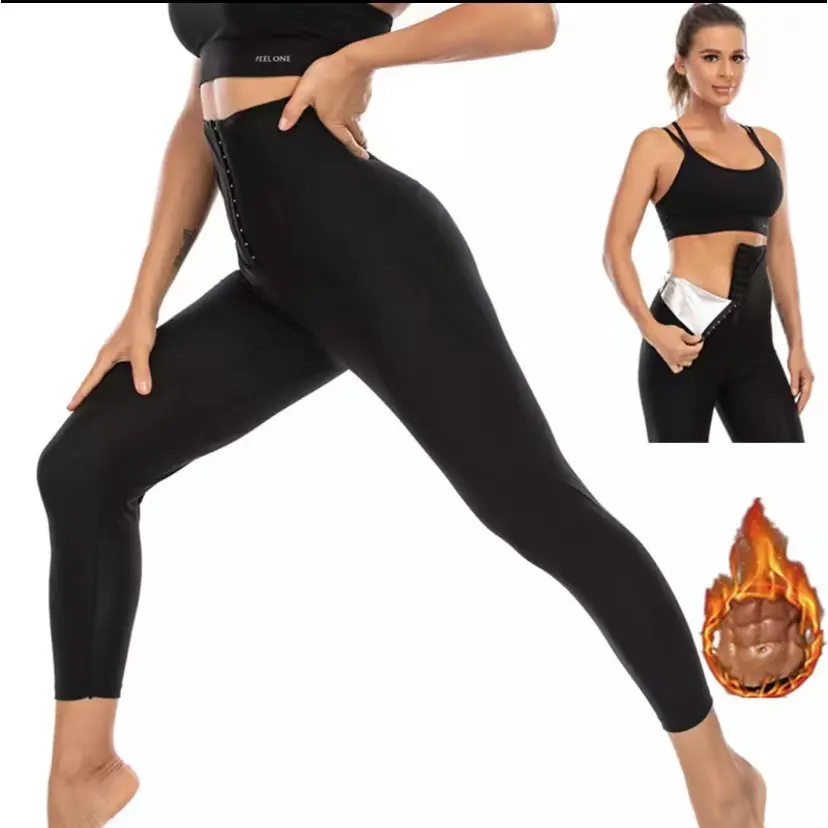 Quần Xông Hơi Sauna Mồ Hôi Định Hình Cơ Thể, Dành Cho Nữ, Có Dây Rút, Quần Tập Luyện, Đồ Định Hình, Quần Tập Yoga, Quần Legging, Có 3 Kiểu Mới