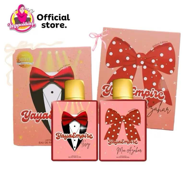 NEW COLLECTION RIBBON X MIA | BOWTIE X ISSEY | BUBBLEGUM TWINKLE | GUMMY BEAR YAYA EMPIRE X MIA AZAHAR PERFUME