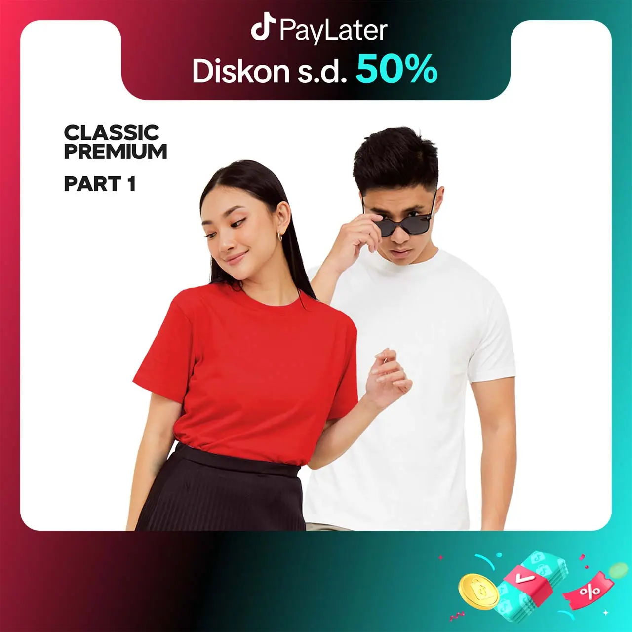 [TEBAL] PART 1 KPM Apparel Kaos Classic Premium Reguler Size Dewasa Cotton Combed 20s  Lengan Pendek Katun Polos Pria Nyaman keren Soft