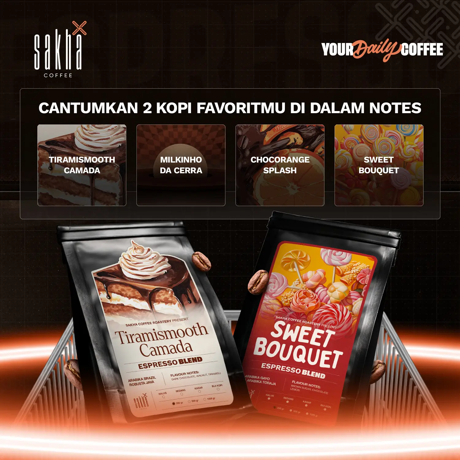 Paket Bundle Your Coffee Your Choice Exclusive House Blend Coffe Bean ...