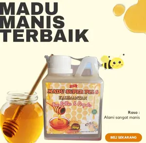 Madu Super KALIMANTAN 500 gram Plus bee pollen dan propolis Honey Syrup