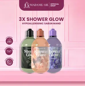 【BUNDLE 3 PCS】Madame Gie Shower Glow - Sabun Mandi Cair Mencerahkan Kulit dan Ph Balanced Kategori Soap Tubuh Lotion Pencerah