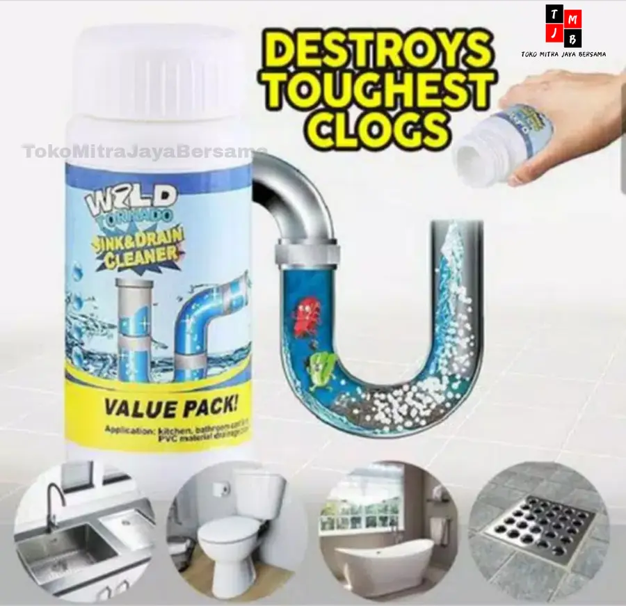 WILD TORNADO ANTI SUMBAT PIPA Powerful Sink And Drain Cleaner