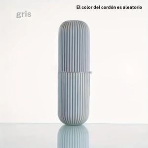 1pc Estuche Portátil para Cepillo de Dientes de Viaje, Incluye Vaso para Enjuague, Portacepillos, Tubo para Pasta Dental, Accesorios Esenciales para el Baño