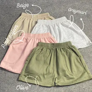 PAKET HEMAT 4PCS CELANA SWEATSHORT PANTS JUMBO / SHORTPANTS / CELANA CASUAL / CELANA PENDEK SANTAI NYAMAN Standar Wanita