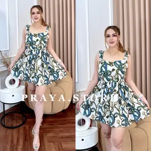 Dress mini yukensi sexy look bahan rayon premium motif bunga