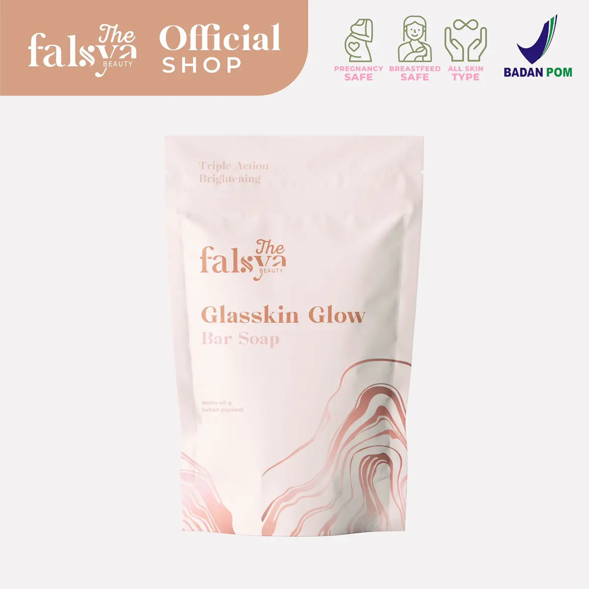 Sabun Glasskin Glow Bar Soap by The Falsya Beauty Pencerah Membersihkan Punggung  Kulit Hitam dan Kusam Perawatan Mencerahkan Tangan
