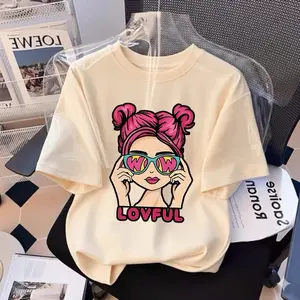 Kaos OVERSIZE Distro Cotton 24s LOVFUL Anak Perempuan Umur 3-14 Tahun - Baju Atasan Oversize Anak Fashion Perempuan