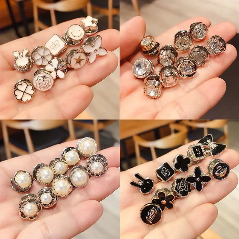 Mini Bross Isi 10Pcs Pin Baju, Aksesoris Fashion Wanita Korea Klip