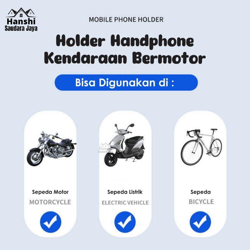 Holder HP Motor / Holder Motor Spion / Penyangga Handphone Sepeda / Holder Phone / Dudukan Ponsel
