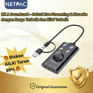 NETPAC External USB Sound Card with Volume Control, ABS, Portable Audio Adapter, No Driver Required, Computer Voice Changer