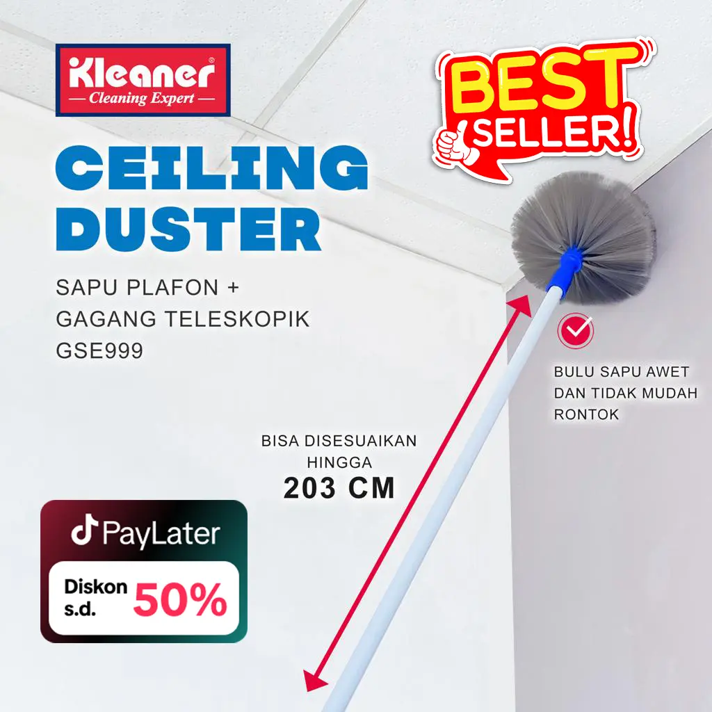 [COD] Kleaner Sapu Plafon / Sapu Sawang Sarang Laba / Sapu Langit  bulu