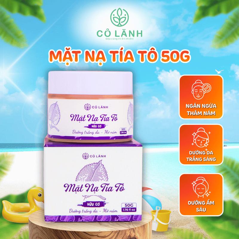 Mặt Nạ Tía Tô 50G - Dưỡng Trắng Da Mờ Thâm Nám, Tàn Nhang Cỏ Lành