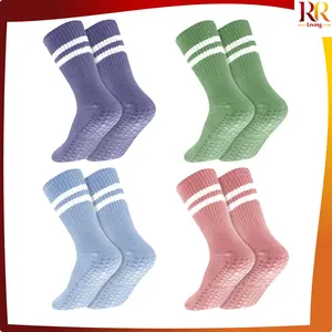 [COD] RR P644 Kaos Kaki Wanita Panjang Yoga Pilates Gym Anti Slip / Kaus Kaki Long 2 Strip Sport Gym Women Socks
