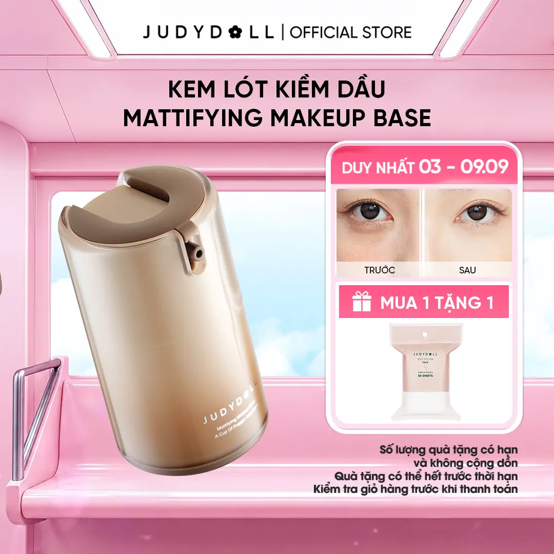 [HOT] Judydoll Kem Lót Mattifying Makeup Base Kiềm Dầu Lâu Trôi Chất Mỏng Nhẹ Giảm Xuống Tone 8h Kiểm Dầu Hàng Chính Hãng