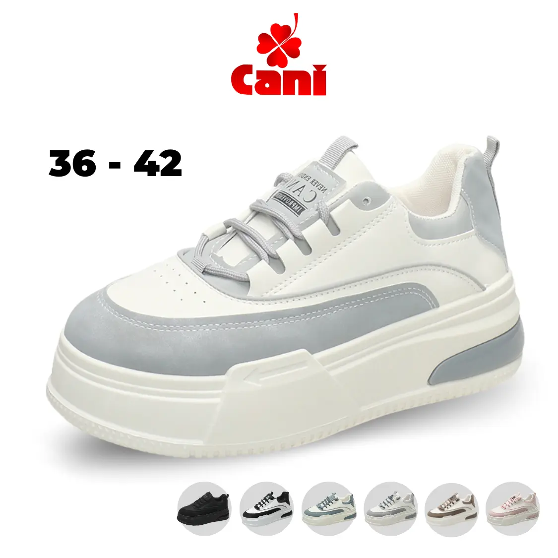 CANI Jeno Sepatu Sneakers Wanita Casual Platform Graceful Pink Shoes K9243