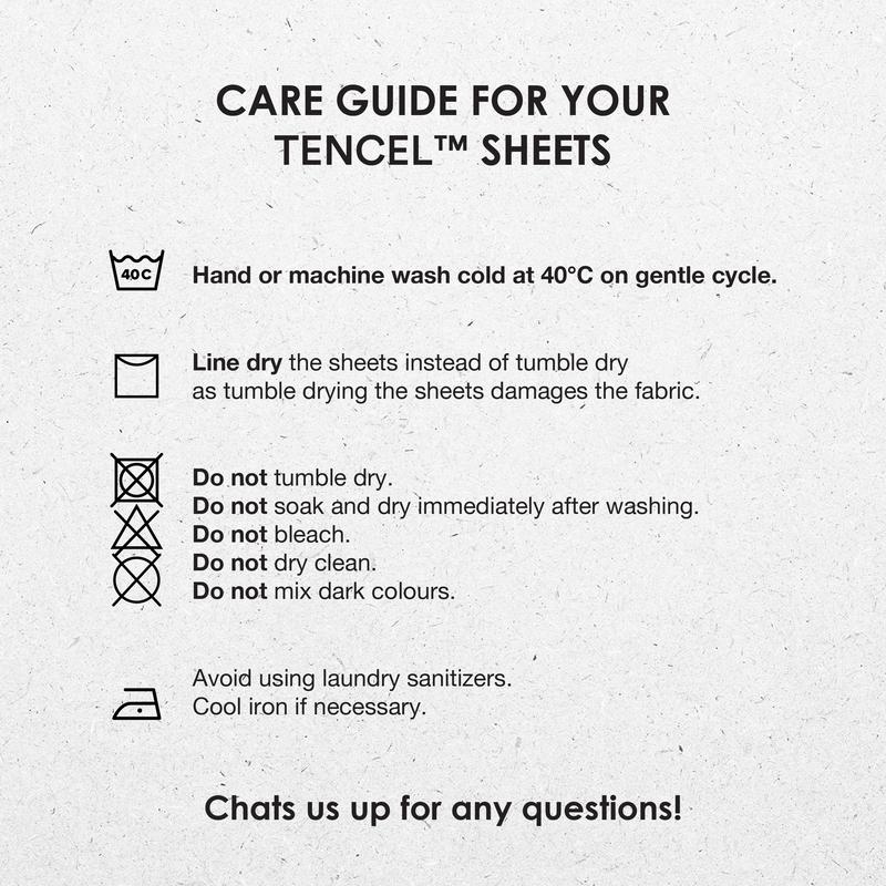 AKEMI 1200TC TENCEL Modal Sanctuary Teshio Bedsheet Set (Fitted Sheet Set | Quilt Cover Set) (Available in 6 colors)