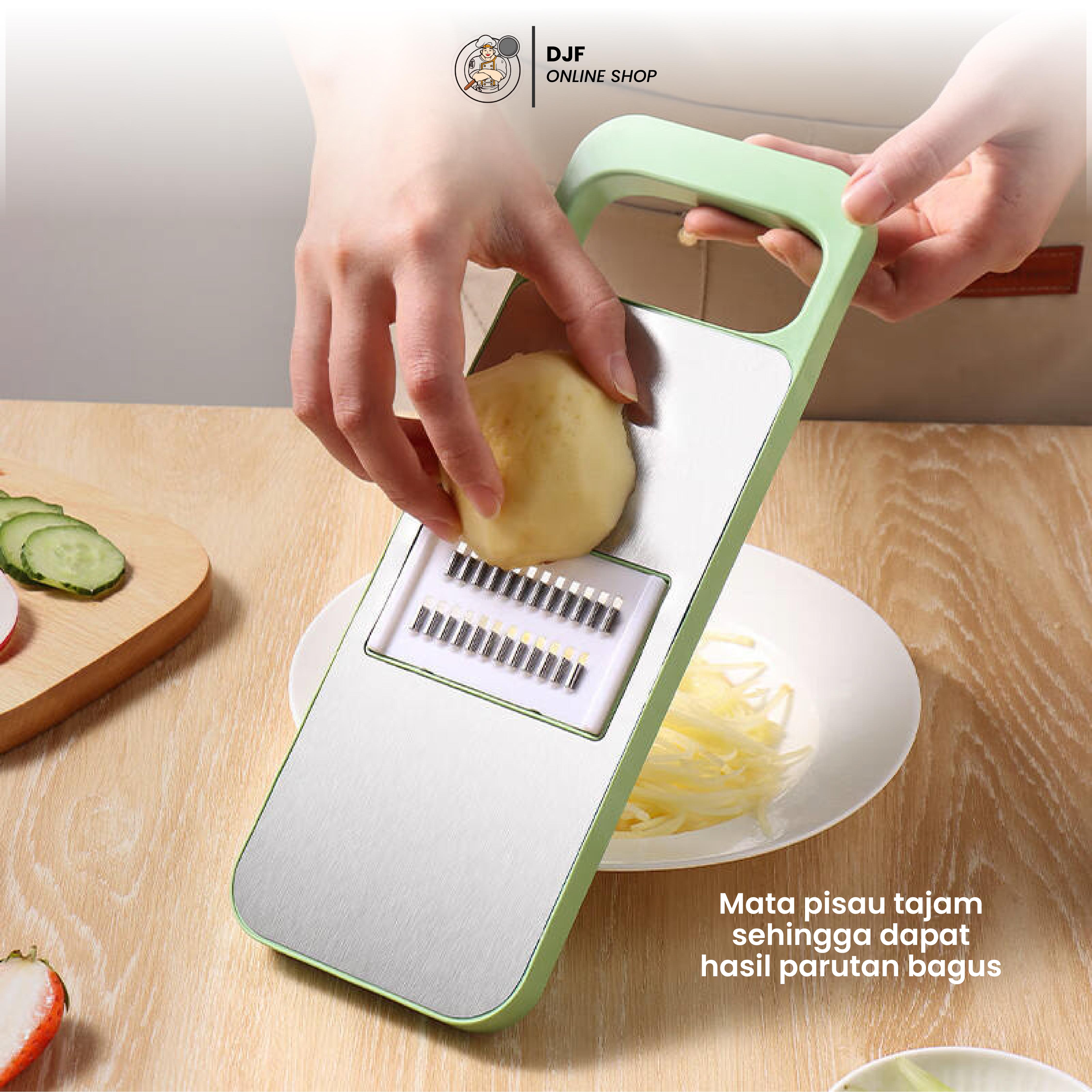 Parutan Serbaguna 5 in 1 Sayur Buah Multifungsi Vegetable Cutter Premium Stainless Steel