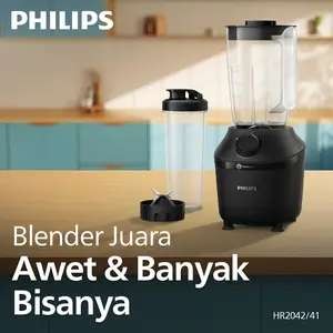 Philips Blender 3000 Series HR2042/41 - 290W Plastic - blender juicer, blender serbaguna, blender terbaik, blender bumbu philips - Regular
