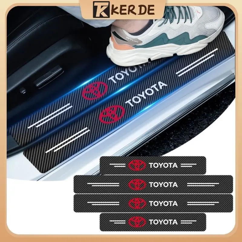 4pcs Sticker Pelindung Sill Plate Mobil / Stiker Pelindung Pijakan Lantai Pintu Mobil Car