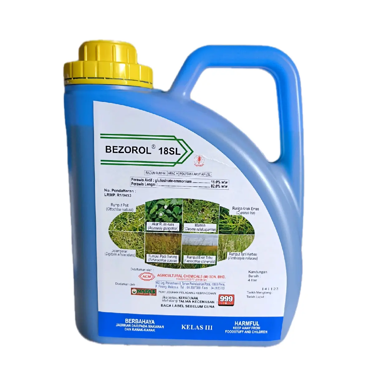 4 liter ORIGINAL ACM BEZOROL 18SL 4 LITER RACUN RUMPUT SENTUH RACUN ...