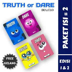 Paket isi 2 pack - Kartu Permainan Truth or Dare Edisi ke 1 dan 2 Card Games Toys