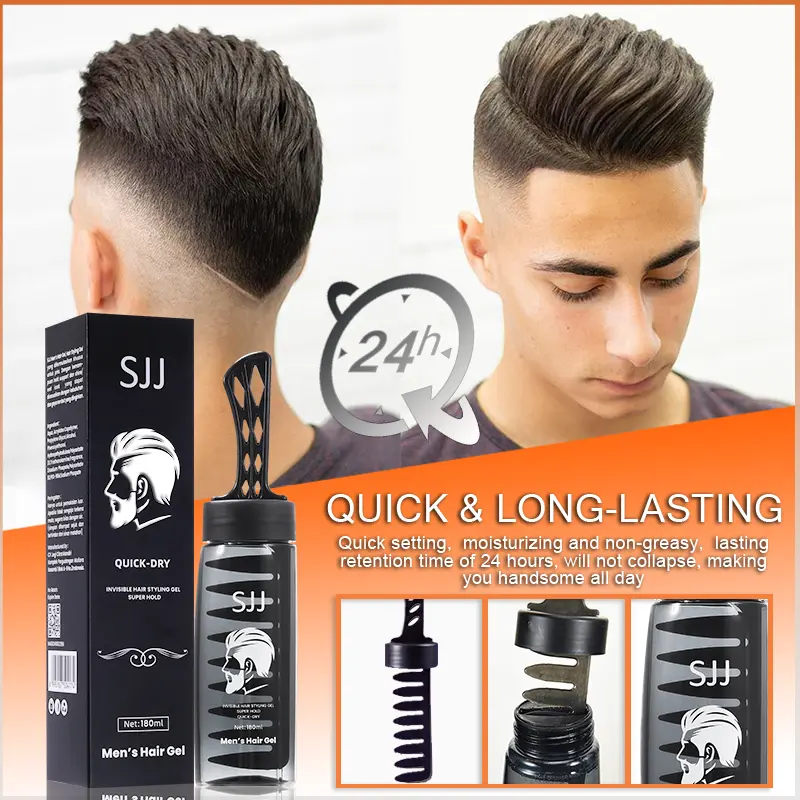 Hair Styling gel hair spray Gel Rambut Sisir minyak rambut pria 180ml Penata Tahan Lama Tidak Lengket Kering Berminyak Ketombe Perawatan Pomade Mousse volumizing  hair hair  wax