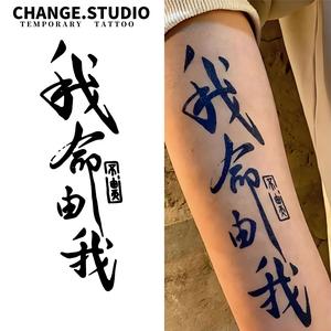 รอยสักชั่วคราว ลายตัวอักษรจีน "โชคชะตาของฉันเป็นของฉันเอง" ติดทนนาน 15 วัน กันน้ำและทนต่อการสะท้อนแสง สติ๊กเกอร์รอยสัก