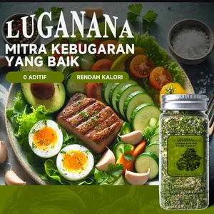 LUGANANA 2pcs Peterseli bawang putih garam steak sayuran rebusbumbu majemuk garam laut merica hitam bubuk bawancputih peterseli cincang garam rendah