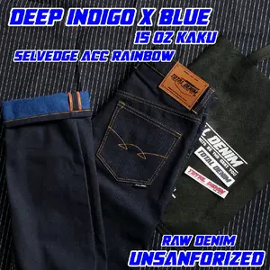 TOTAL DENIM deep indigo x blue selvedge rainbow acc celana denim dan jeans