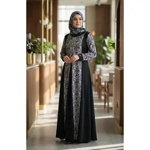 Qanita Dress Casual Polos Bahan Sabrina Mix katun Motif Size -M -XL -XXL Baju Daily Muslim Wanita