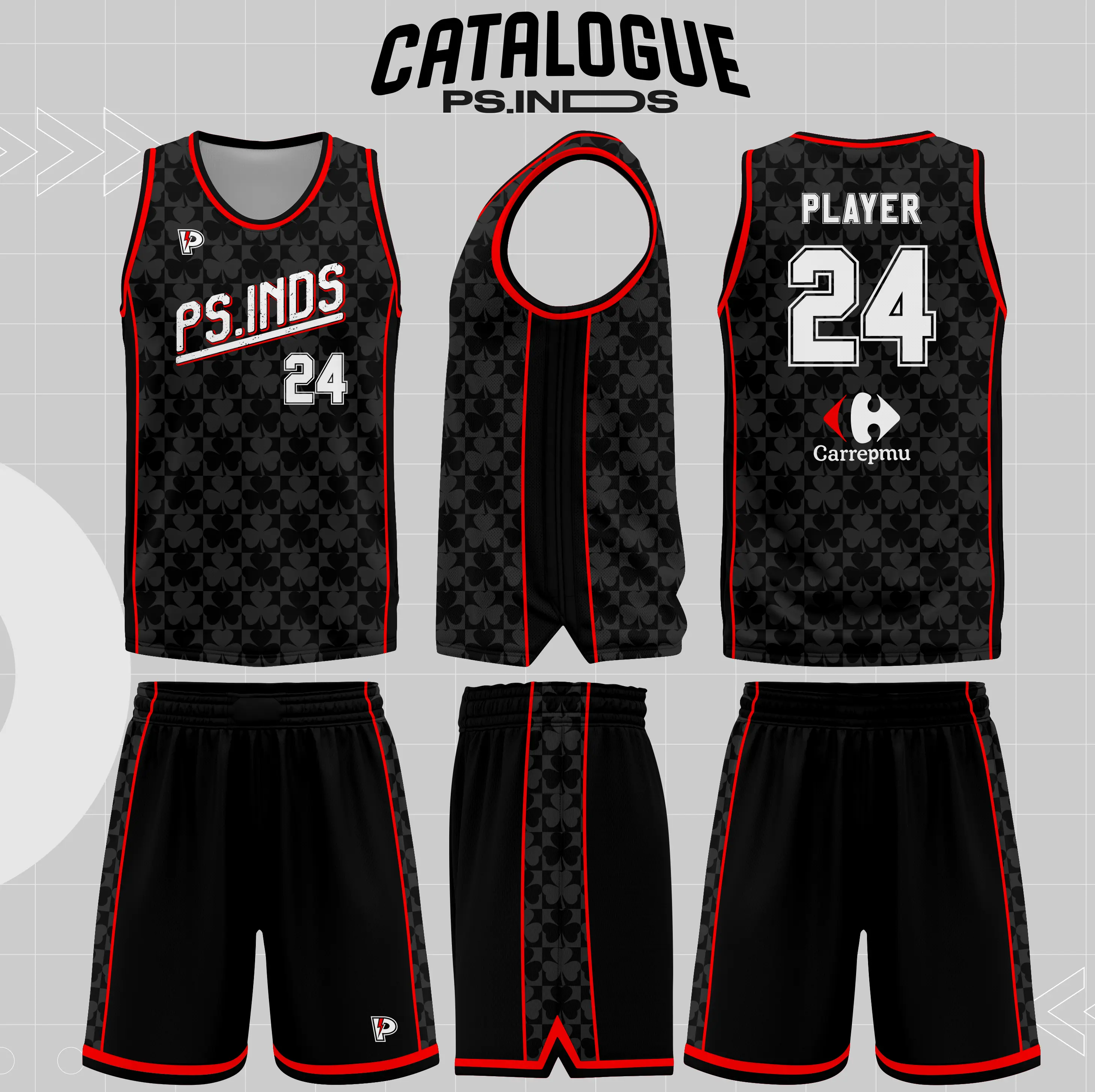 Jersey Basket Baju Olahraga Dryfit Setelan Satuan Custom Basket Printing Full Print Murah H6J2 Sport