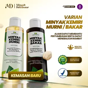 NURTURISH - Minyak Kemiri Murni Alami Penumbuh & Penebal Rambut Bayi & Dewasa Brewok Kumis Jambang Janggut Alis Anak-Anak Hitam