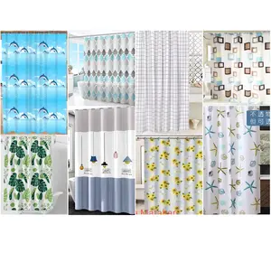 COD Joy KTB Tirai Kamar Mandi Besar Anti Air 180x180 cm Peva Shower Curtain Gorden Toilet