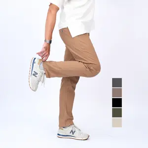 Celana Chino Panjang Slimfit Brandsurf, Bahan katun twill strach, size 28-39