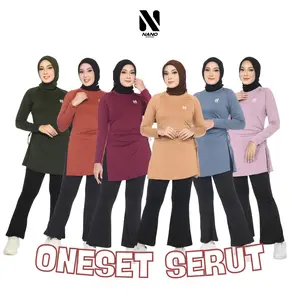 Nano Sportswear Baju Senam Wanita Tali Serut Samping / Baju Senam Wanita / Baju Olahraga Wanita