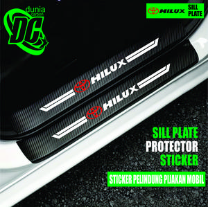 9PCS Stiker Pelindung Pijakan Kaki Mobil Hilux Sill Plate Protector Sticker untuk Toyota Hilux