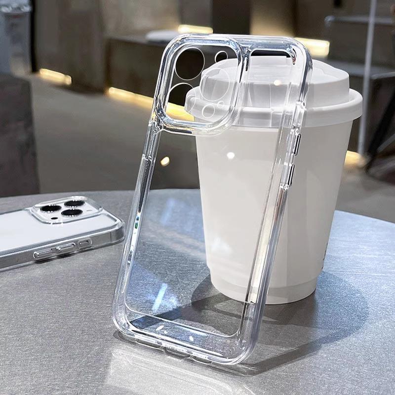 Tương thích cho IPhone 18 17 16 11 15 14 13 12 X Xs Xr Xs Max Pro Max Plus Vỏ điện thoại mềm bảo vệ toàn thân trong suốt tối giản, chống sốc cá nhân